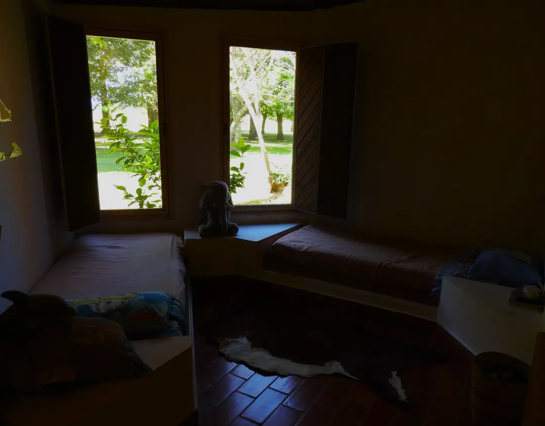 Window seat looking onto the park